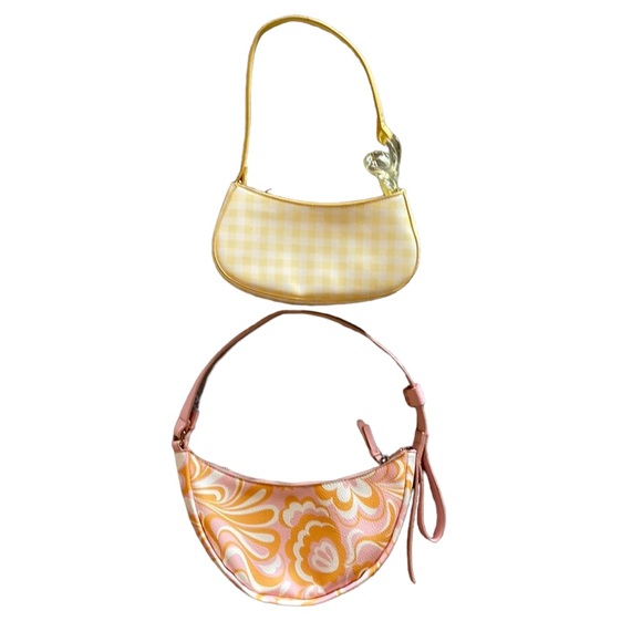 Lot of Purses Bags Yellow & White Clutch Wristlet Floral Flower Child Print - Picture 10 of 10